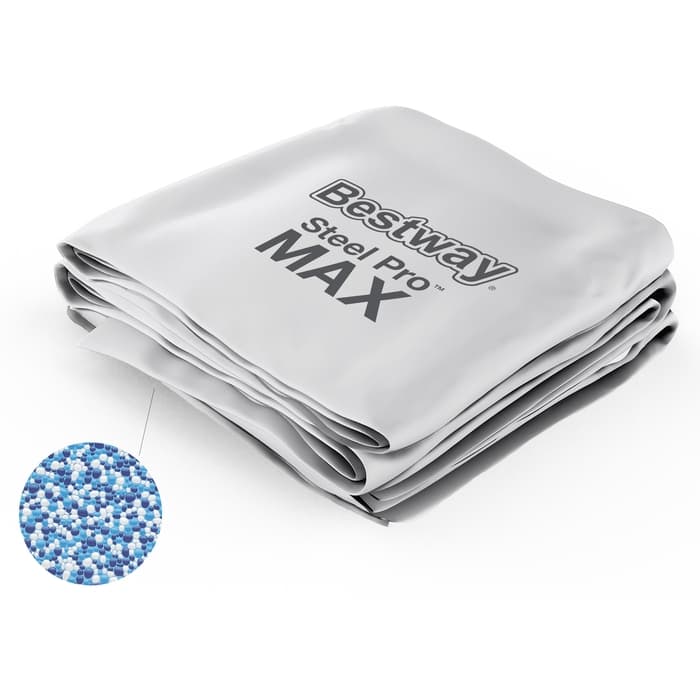 Liner di ricambio per piscina Steel Pro Max rotonda da 457x107 cm grigio chiaro