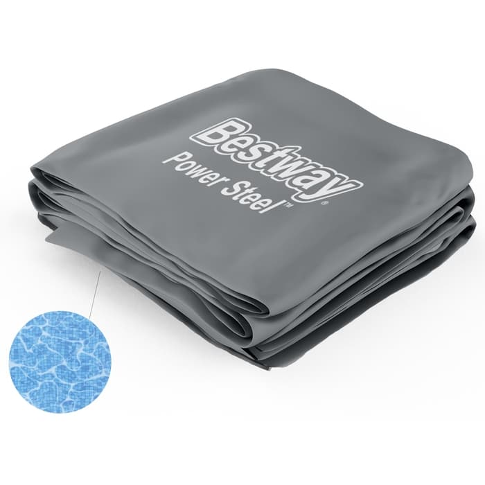 Liner di ricambio per piscina rettangolare Power Steel da 412x201x122 cm grigio scuro