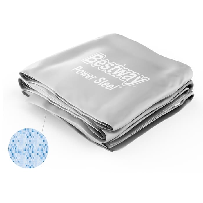 Liner di ricambio per piscina rettangolare Power Steel da 549x274x122 cm grigio chiaro