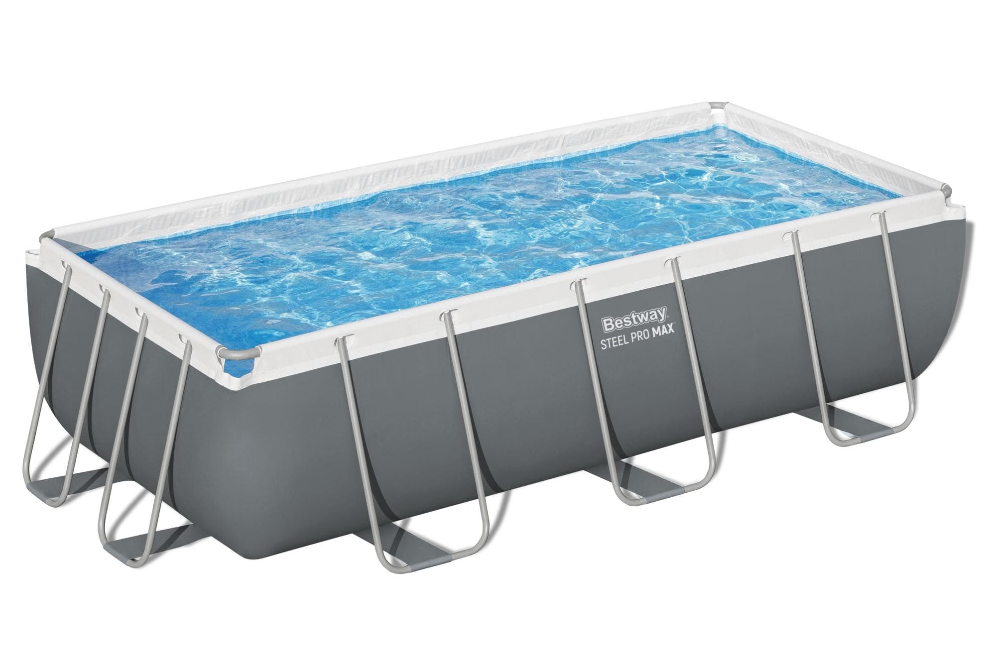 Piscina solo struttura grigio scuro - 404x201x100 cm