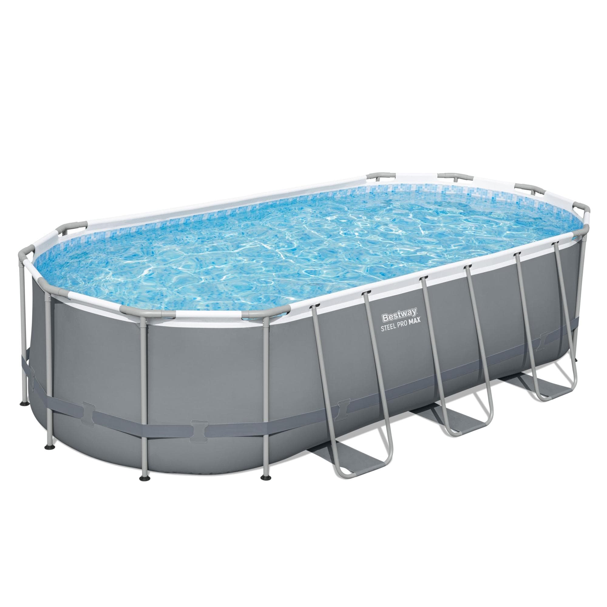 Piscina solo struttura da 488x274x122 cm grigio scuro