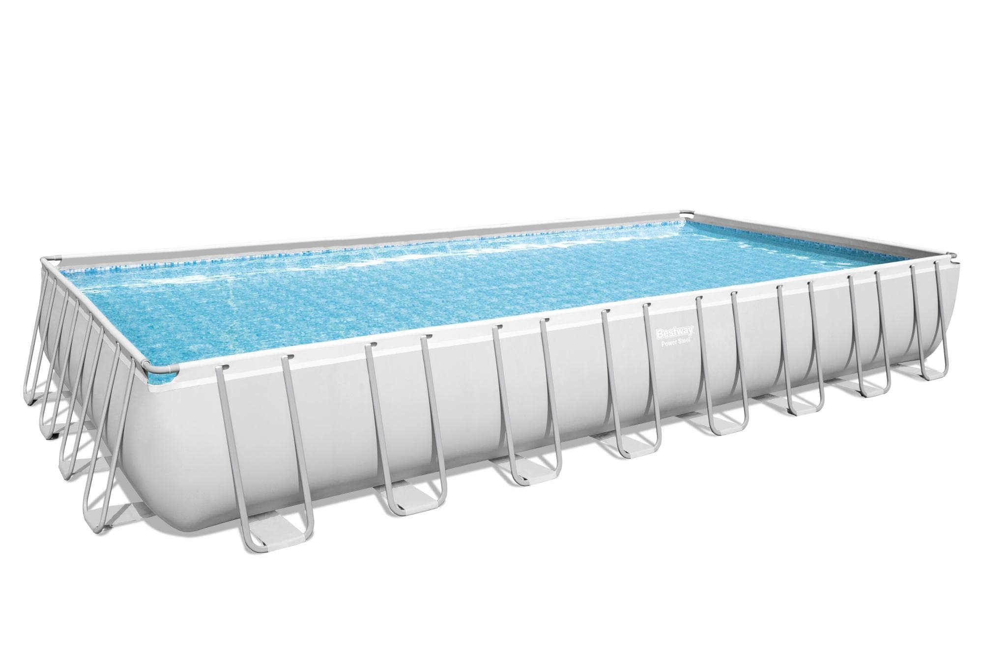 Piscina solo struttura grigio chiaro - 956x488x132 cm - Telemagno Piscina solo struttura grigio chiaro - 956x488x132 cm
