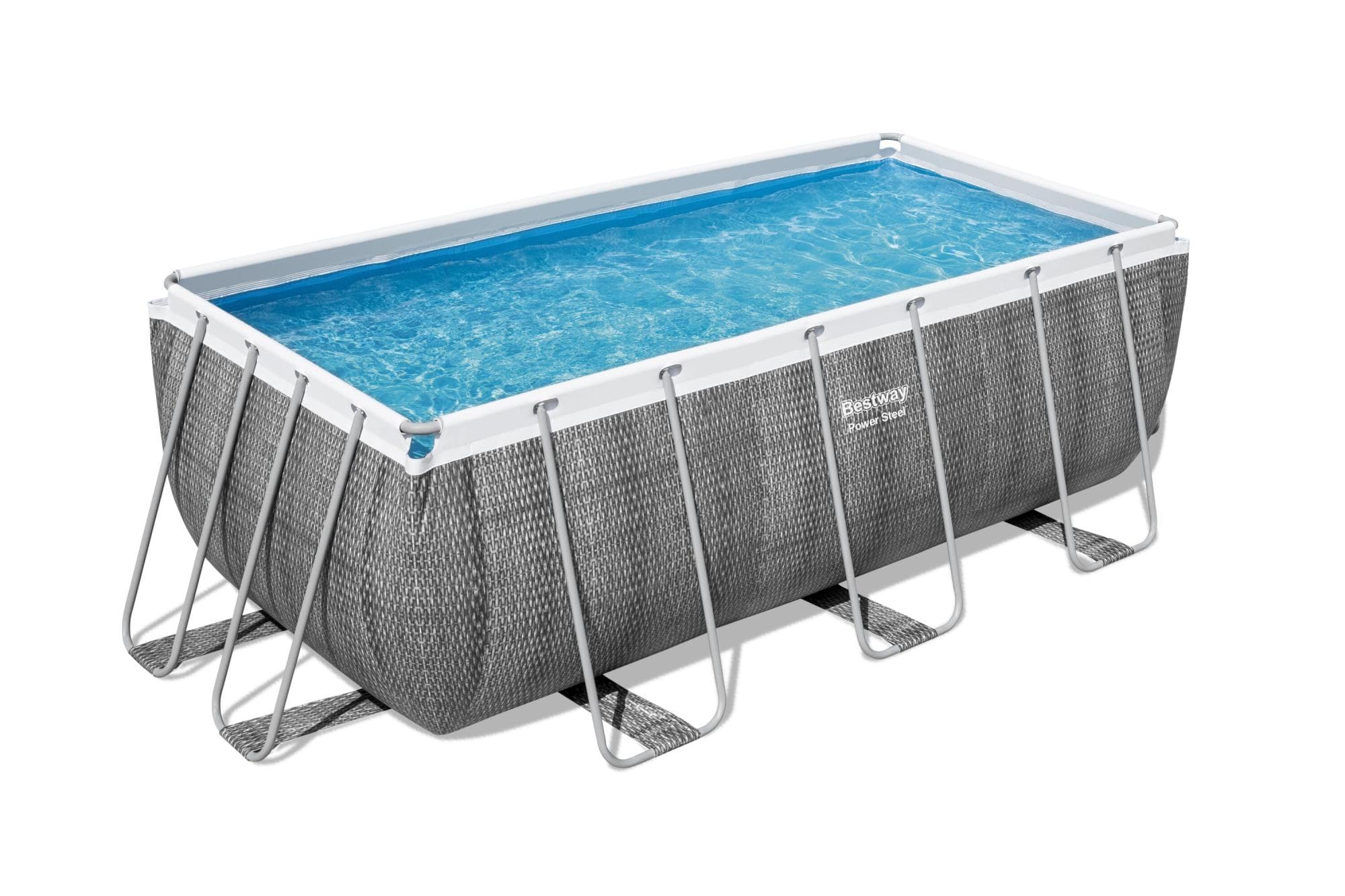 Piscina solo struttura effetto rattan - 412x201x122 cm