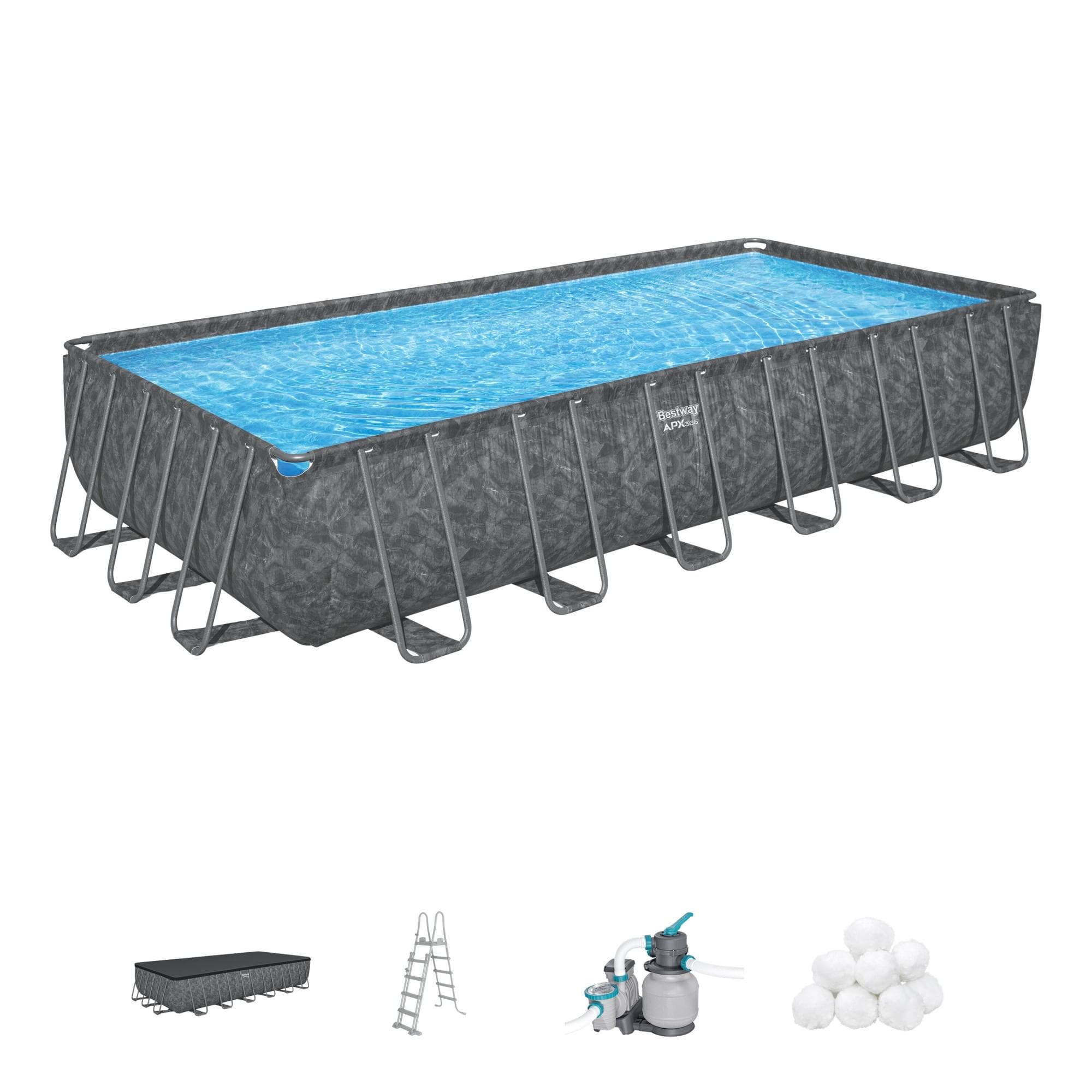 Set piscina APX 365 da 732x366x132 cm - Telemagno Set piscina APX 365 da 732x366x132 cm