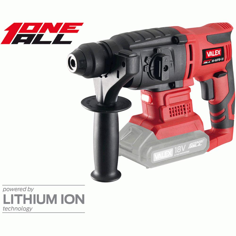 Trapano Martello Tassellatore a batteria 18V BRUSHLESS senza batteria Li-Ion OneAll M-MPB 18 1429205 VALEX
