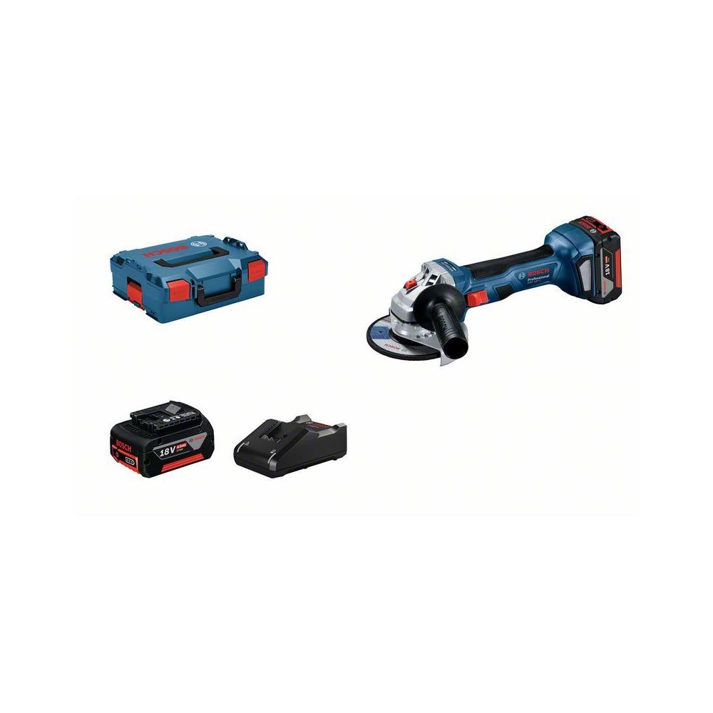 Smerigliatrice a batteria GWS 18V-7 con 2 Batterie da 4