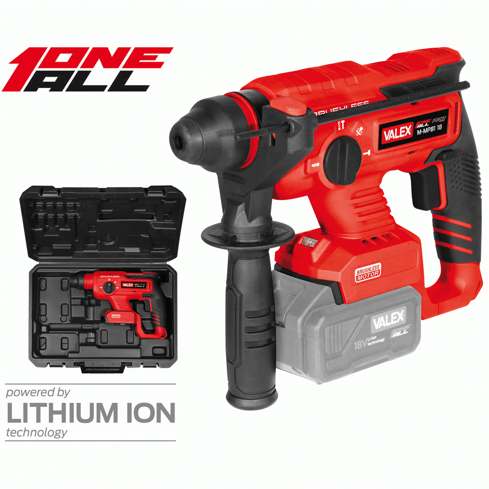 Trapano Martello Tassellatore a batteria 18V BRUSHLESS senza batteria Li-Ion OneAll M-MPB1 18 1429441 VALEX