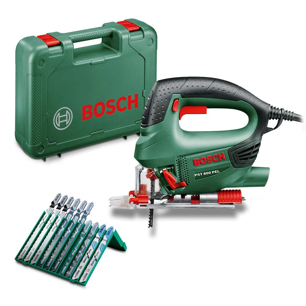 Seghetto alternativo con oscillazione della lama PST 800 PEL + set 10 lame 06033A0101 Bosch