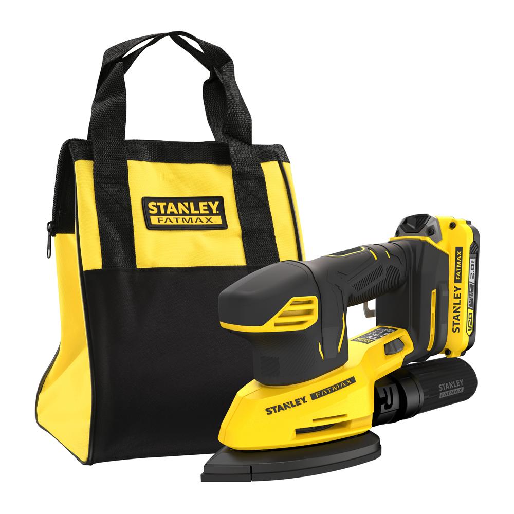 Levigatrice palmare delta a batteria V20 18V con 1 batteria 2.0 Ah LI-Ion e borsa SFMCW221D1S-QW V20 FATMAX® STANLEY®